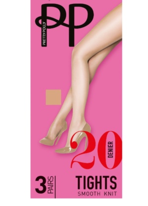 Pretty Polly Everyday 20D Smooth Knit Tights 3 Pack